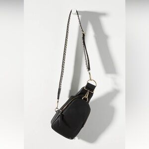 Anthropologie Black and Gold Crossbody Bag